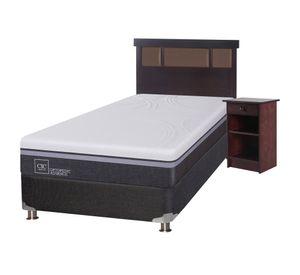 Box spring 1.5 plazas Ortopedic advance B5 + set New Dublin chocolate Cic