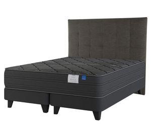 Cama europea Black king base dividida + respaldo Design grafito