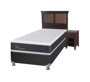 Box spring 1.5 plazas Ortopedic B5 + set New Torino chocolate Cic