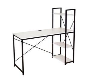 Centro de trabajo con repisa 2.0 ceniza/negro