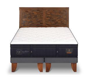 Cama europea 2 plazas Súper premium base dividida + respaldo Antique Cic
