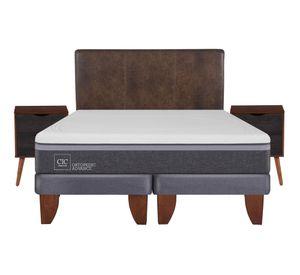 Cama europea 2 plazas Ortopedic advance base dividida + set Baker/ Niger Cic