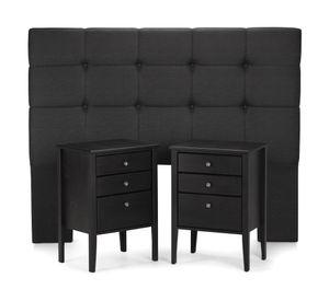Respaldo 2 plazas + velador Issey Rosen.
