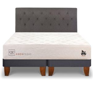 Cama europea 2 plazas Cocopedic + respaldo Kavery Cic.