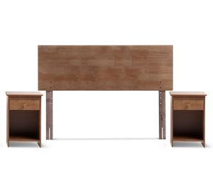 Respaldo 2 plazas + velador Tabor toffe Rosen.