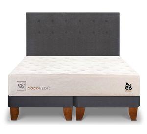 Cama europea 2 plazas Cocopedic + respaldo Eufrates Cic.