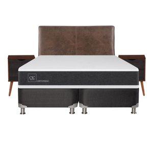 Box spring 2 plazas Ortopedic base dividida B5 + set Baker/ Niger Cic