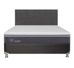 Box spring 2 plazas Ortopedic advance B5 + respaldo Éufrates Cic