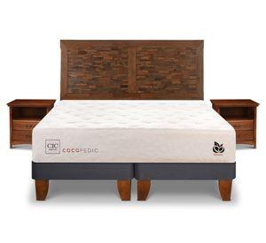 Cama europea King Cocopedic + Set Indo/Antique Cic.