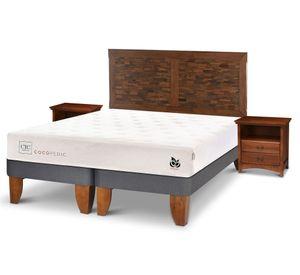 Cama europea King Cocopedic + Set Indo/Antique Cic.