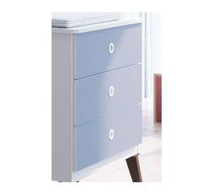 Cuna encanto 3 cajones celeste Kidscool.