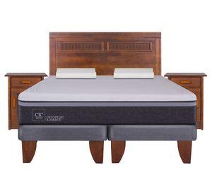 Cama europea 2 plazas Ortopedic Advance + set Milán + almohada Cic