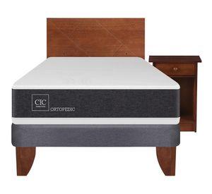 Cama europea 1.5 plazas Ortopedic + set New Villarrica Cic