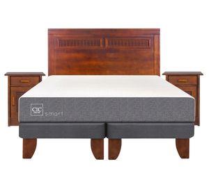 Cama Europea 2 plazas Smart base dividida + Set Milán Cic