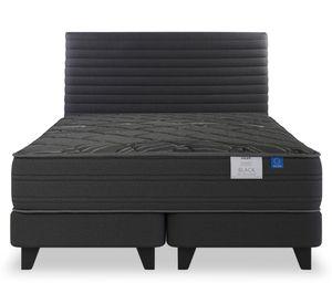 Cama europea Black 2 plazas base dividida + respaldo Modern grafito