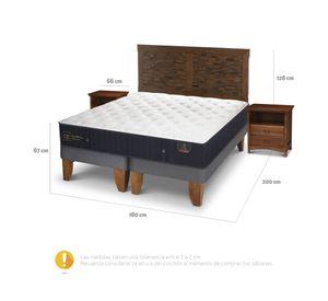 Cama europea king Premium + set Antique/ Indo Cic