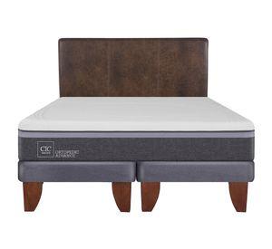 Cama europea king Ortopedic advance + respaldo Baker Cic