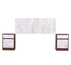 Respaldo King + 2 veladores Legno nogal amazónico