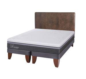 Cama europea king Ortopedic advance + respaldo Baker Cic