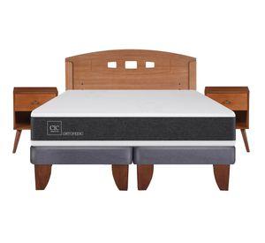 Cama europea 2 plazas Ortopedic base dividida + set New Gales Cic