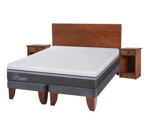 Cama europea 2 plazas Ortopedic advance base dividida + set New Villarrica Cic