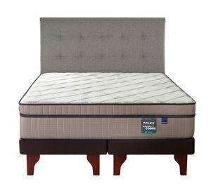 Cama europea Máximo Cobre king base dividida + respaldo Desing gris