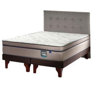 Cama europea Máximo Cobre king base dividida + respaldo Desing gris