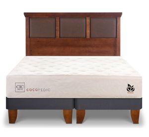 Cama europea 2 plazas Cocopedic + respaldo Torino Cic.