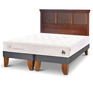 Cama europea 2 plazas Cocopedic + respaldo Torino Cic.