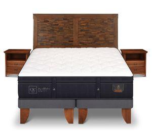 Cama europea 2 plazas Súper premium base dividida + set Antique/ Indo Cic