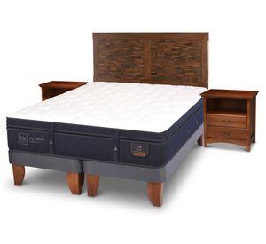 Cama europea 2 plazas Súper premium base dividida + set Antique/ Indo Cic