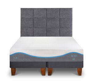 Cama europea king Alaska dividida + respaldo Támesis Cic