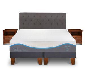 Cama europea king Alaska dividida + set Kavery Cic