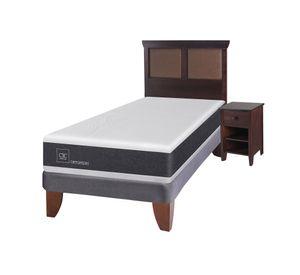 Cama europea 1.5 plazas Ortopedic + set New Torino chocolate Cic