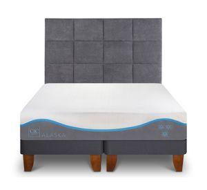 Cama europea 2 plazas Alaska dividida + respaldo Támesis Cic