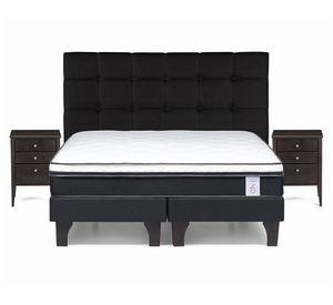 Cama europea king New Style 6 base dividida + set Issey grafito