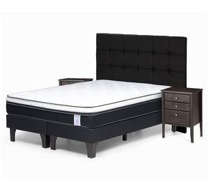 Cama europea king New Style 6 base dividida + set Issey grafito