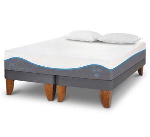 Cama europea 2 plazas Alaska dividida + almohadas Cic