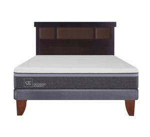 Cama europea 2 plazas Ortopedic advance + respaldo New Dublin chocolate Cic