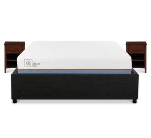 Cama Space Box 2 plazas Excellence Plus + veladores Torino chocolate
