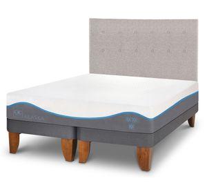 Cama europea 2 plazas Alaska dividida + respaldo Tigris Cic