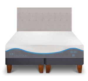 Cama europea king Alaska dividida + respaldo Tigris Cic