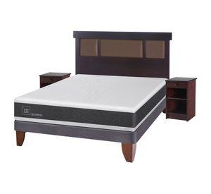 Cama europea 2 plazas Ortopedic + set New Dublin chocolate Cic