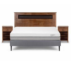 Cama Europea 2 plazas Pratta patas + set Ferrara Rosen