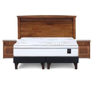Cama Europea King Art 4 base divivida patas + set Veneto Rosen