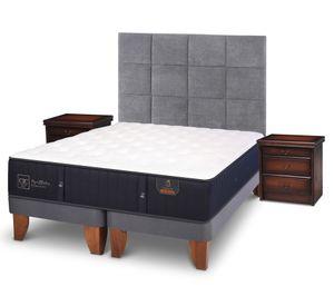 Cama europea king Premium + set Tamesis marrón/gris Cic