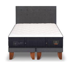 Cama europea 2 plazas Súper premium base dividida + respaldo Éufrates Cic