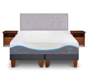 Cama europea King Alaska + Set Ganges Cic