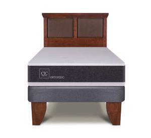 Cama europea 1.5 plazas Ortopedic + respaldo Torino Cic