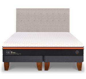 Cama europea king Bee Comfort + respaldo Tigris Cic